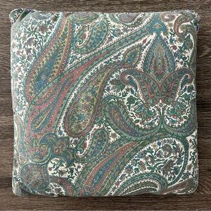 Lauren Ralph Lauren Paisley Throw Pillow 17x17” Square Classic Traditional Home